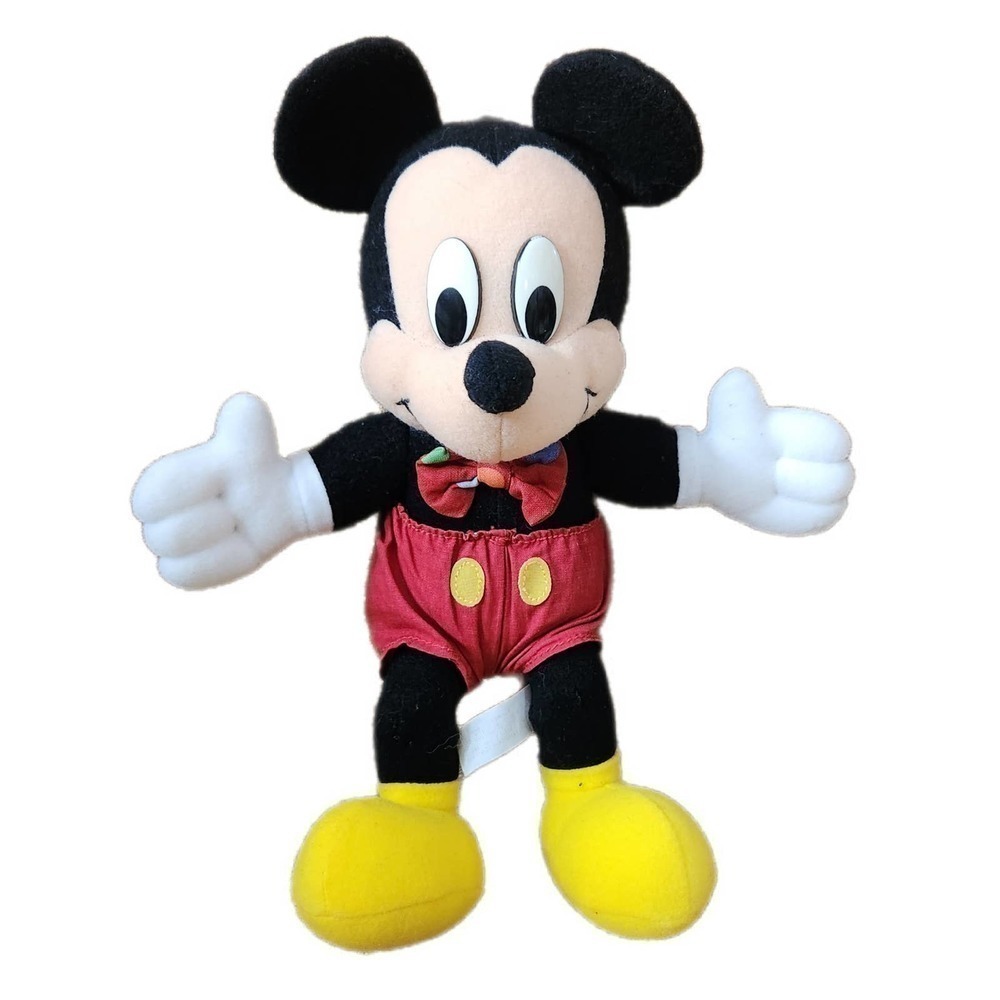 Vintage Disney Mickey Mouse Plush With‎ Bow Tie 8"
